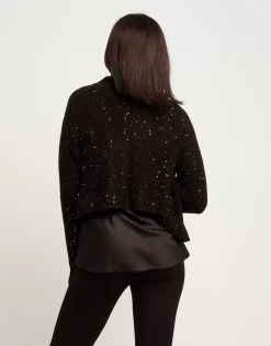 Bolerino con paillettes e chiusura a gancino