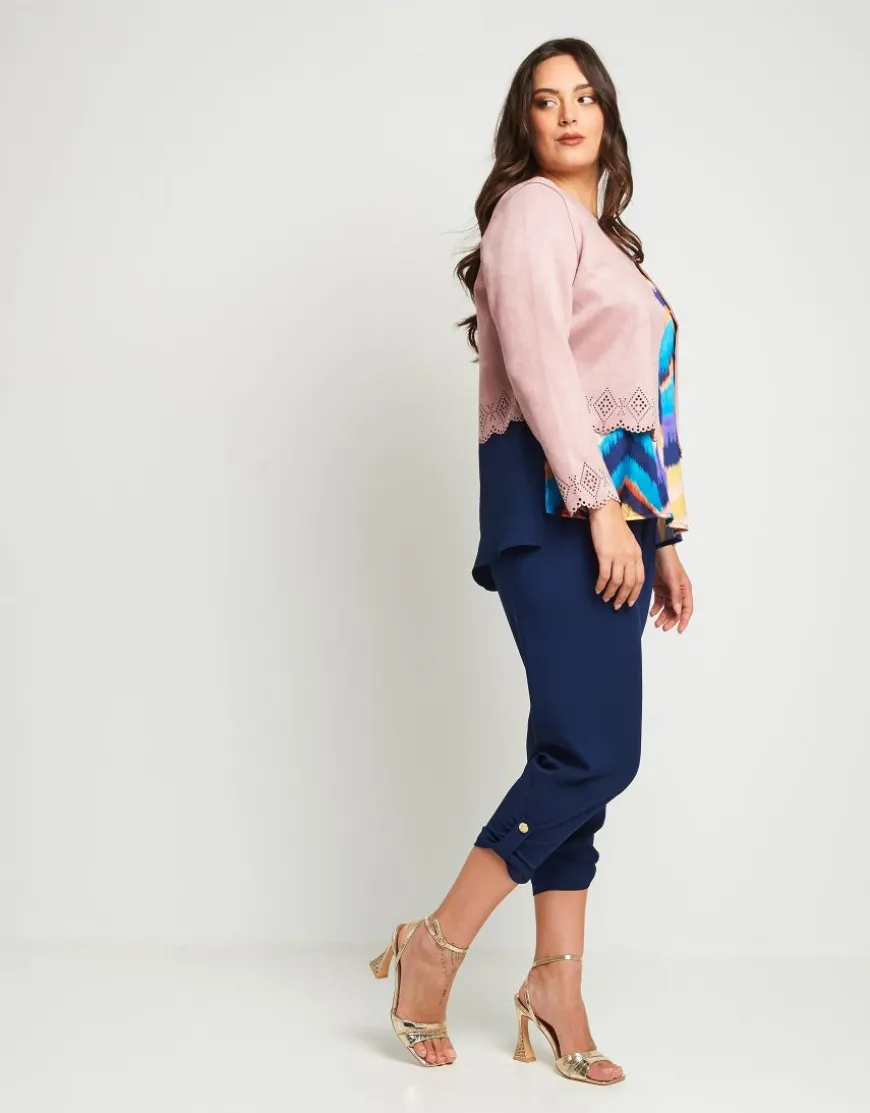 Bolerino in ecosuede laserato