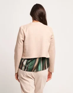Bolero in ecosuede con bordi stondati