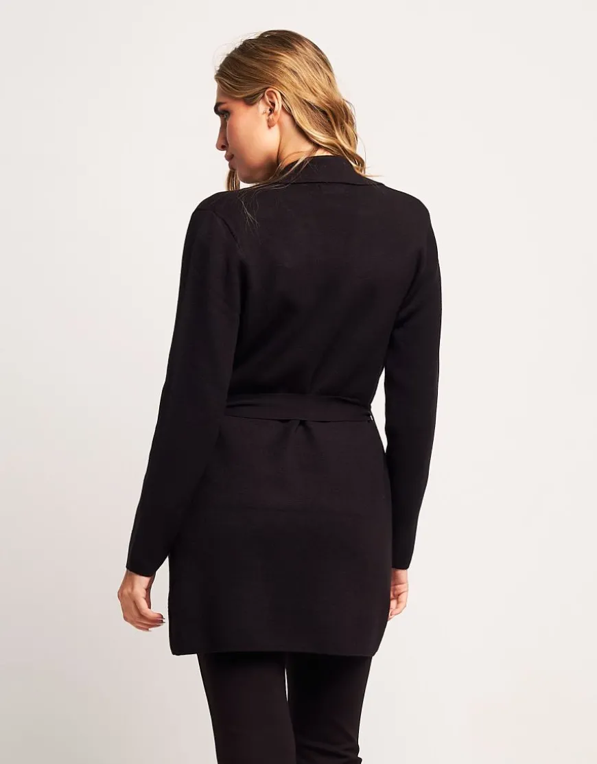 Caban in maglia battuta con bottoni