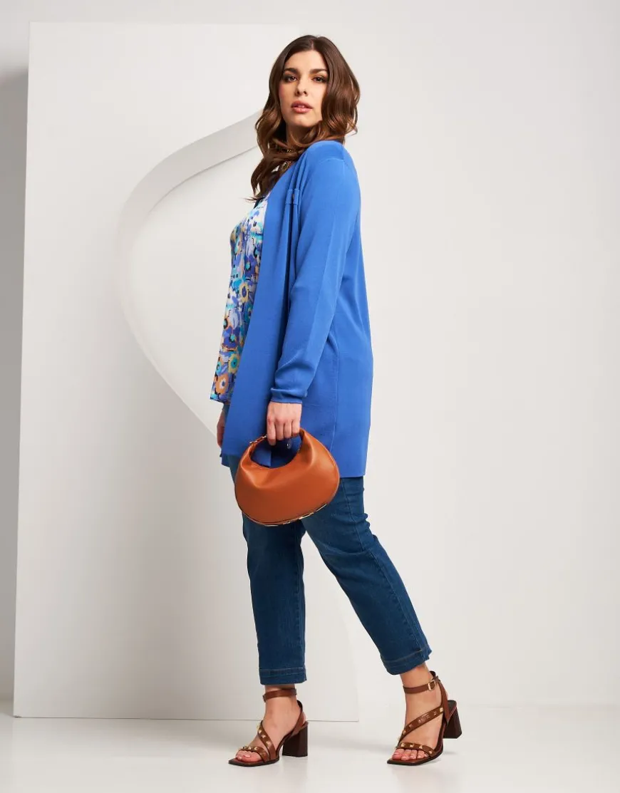 Caban in maglia con bottoni