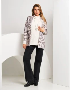 Caban in maglia con fantasia militare