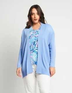 Caban in maglia con inserti a costine