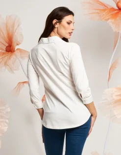Camicia con bottoni in madreperla