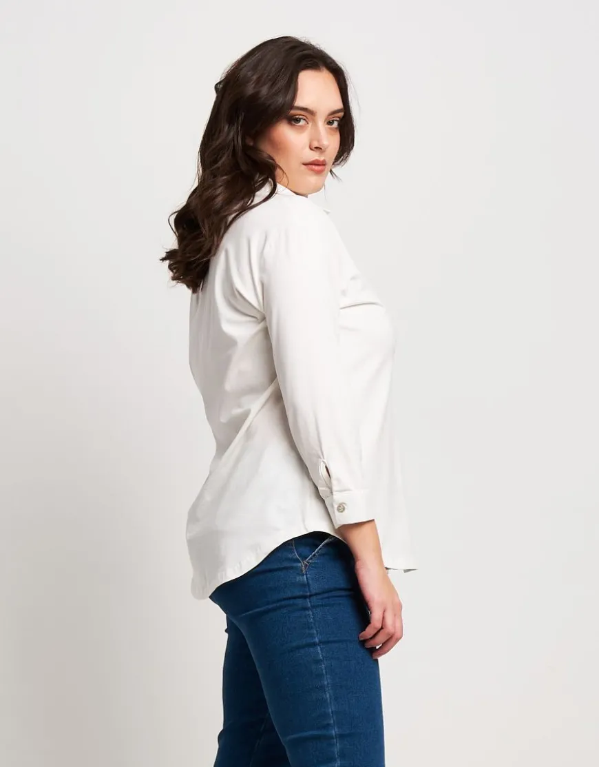 Camicia con bottoni in madreperla