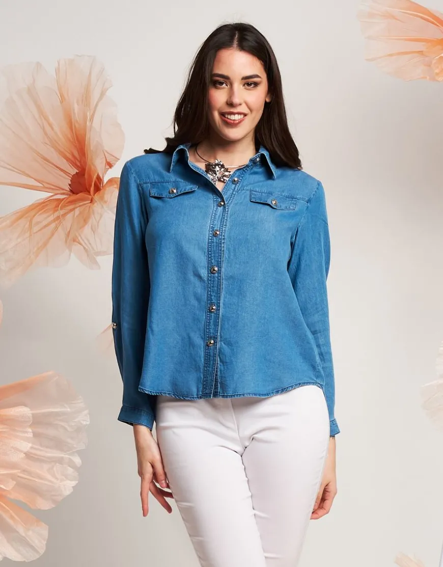 Camicia con colletto e pattine