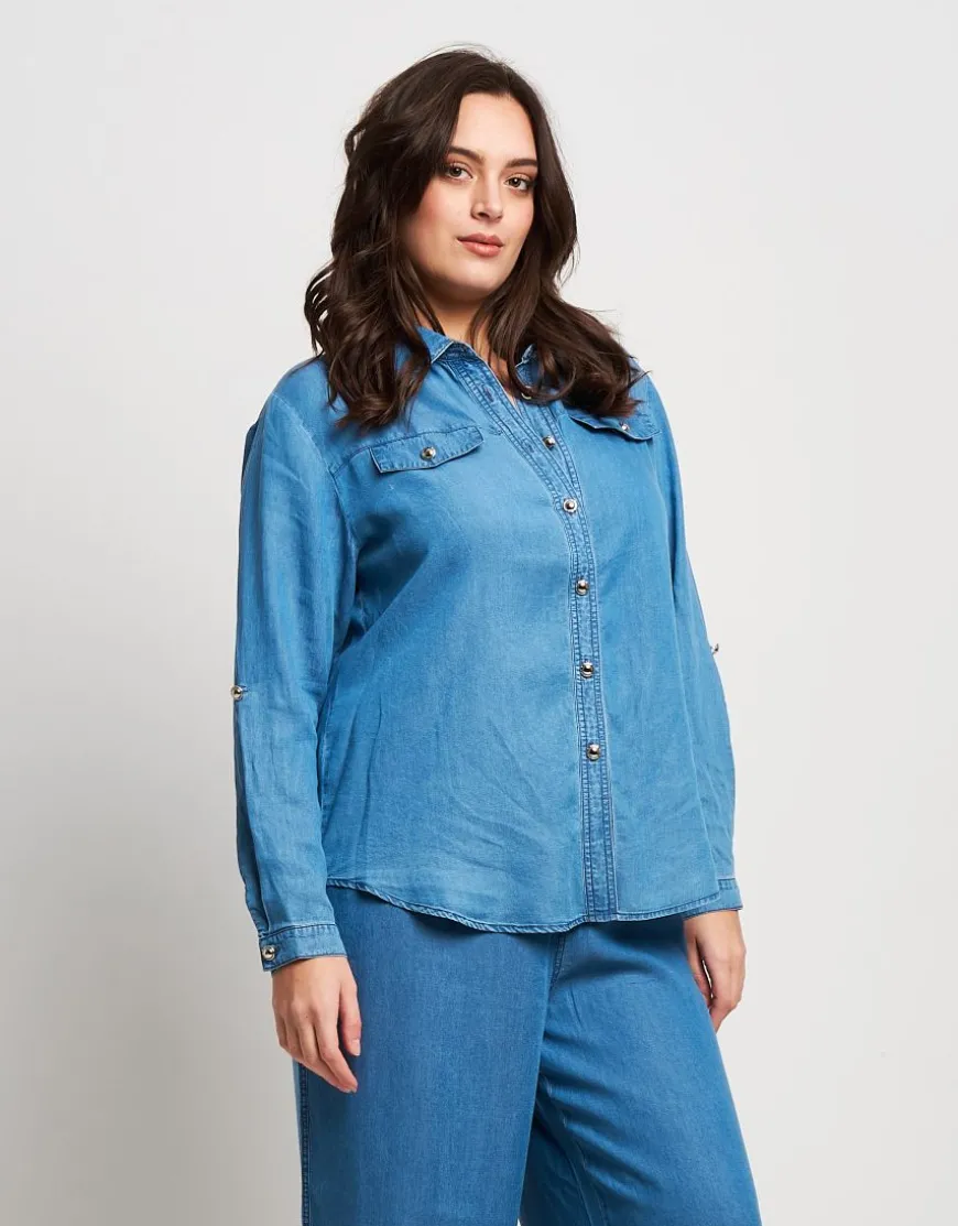 Camicia con colletto e pattine