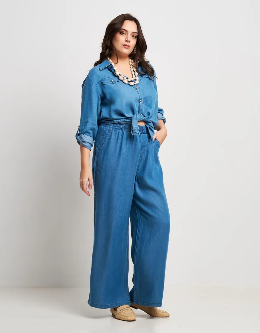 Camicia con colletto e pattine