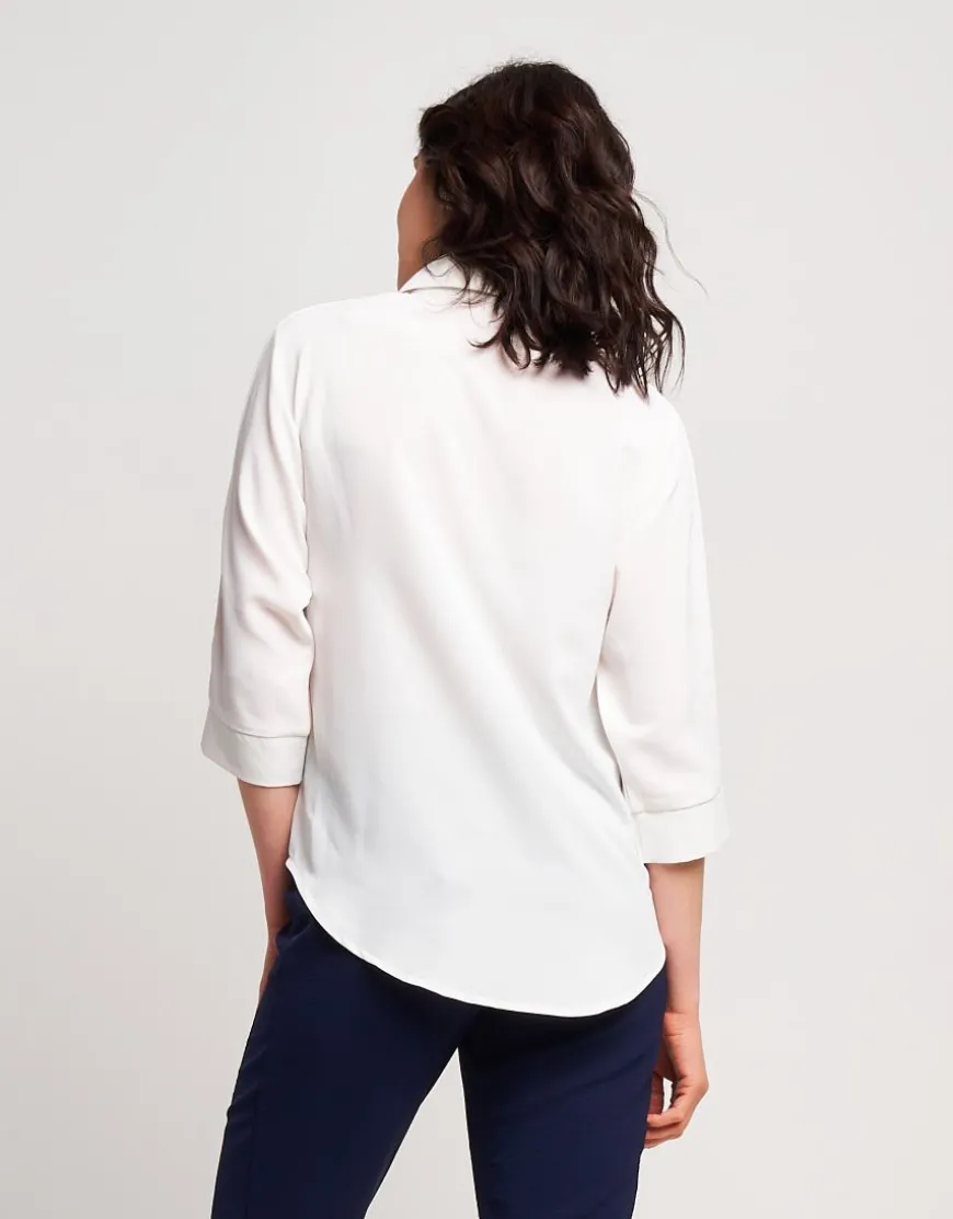 Camicia con inserti in pizzo