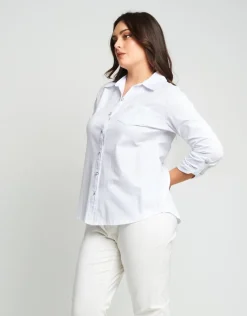 Camicia con strass sul taschino