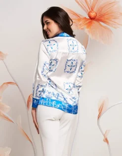 Camicia fantasia con colletto e polsi