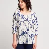 Camicia fantasia con maniche tre quarti