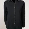 Camicia in cotone con bottoni gioiello