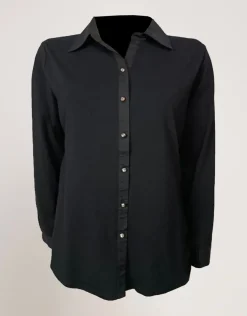 Camicia in cotone con bottoni gioiello