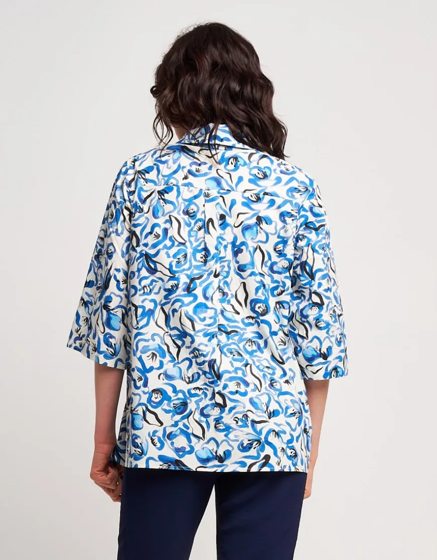 Camicia in cotone stampato fantasia