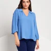 Camicia in georgette azzurra