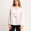 Camicia in raso con cravattina