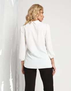 Camicia in raso con sciarpina
