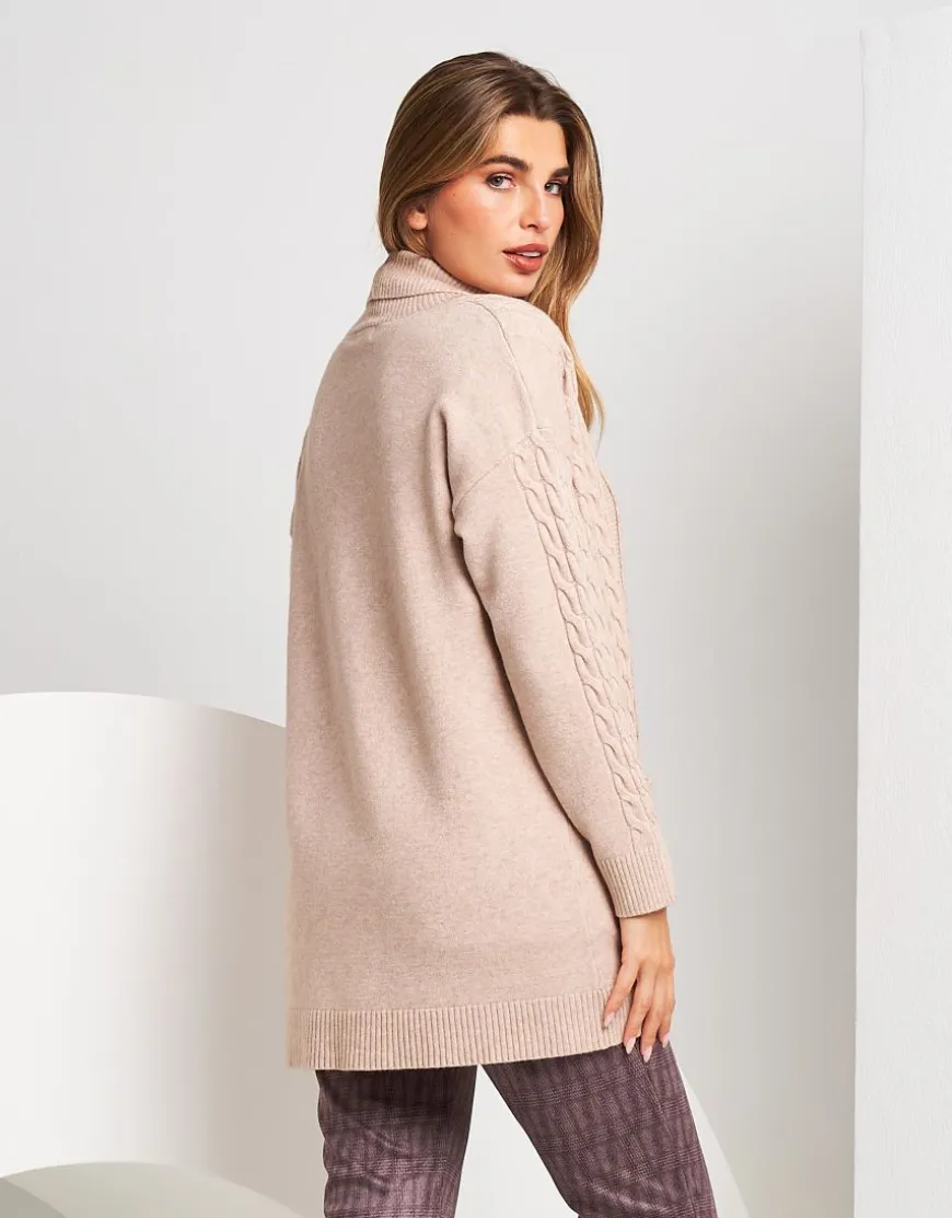 Cardigan a coste con lavorazione