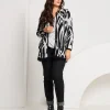 Cardigan bicolore con frange