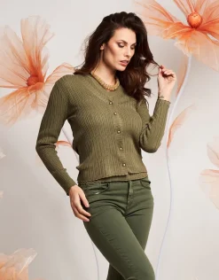 Cardigan con scollo a V