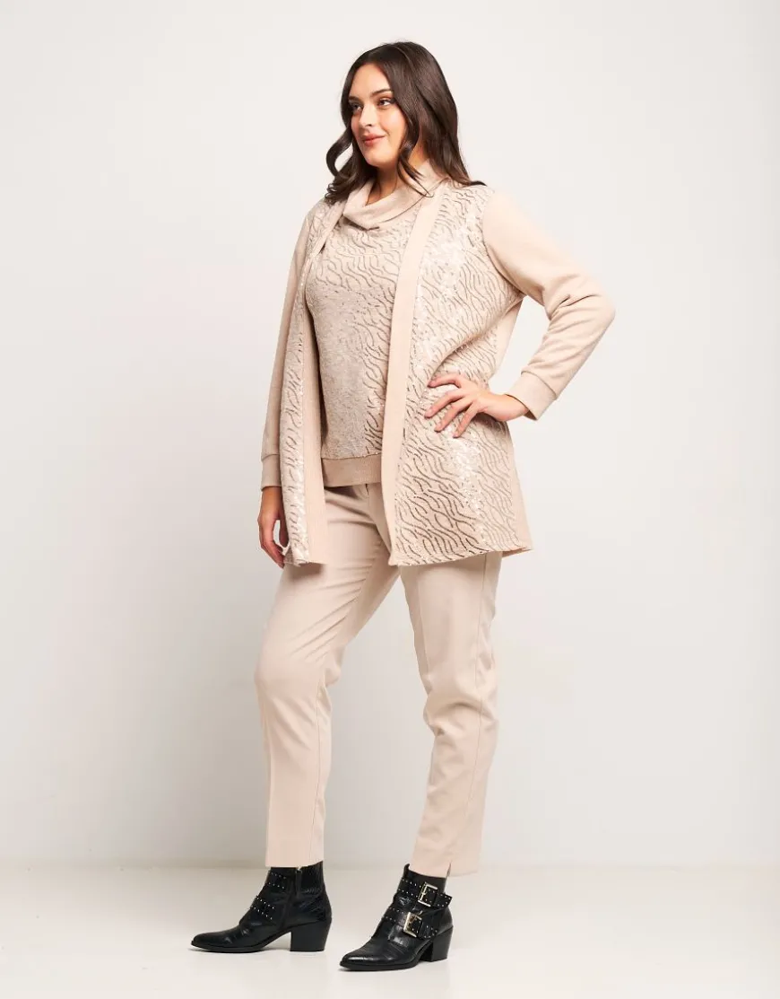 Cardigan in maglia con paillettes