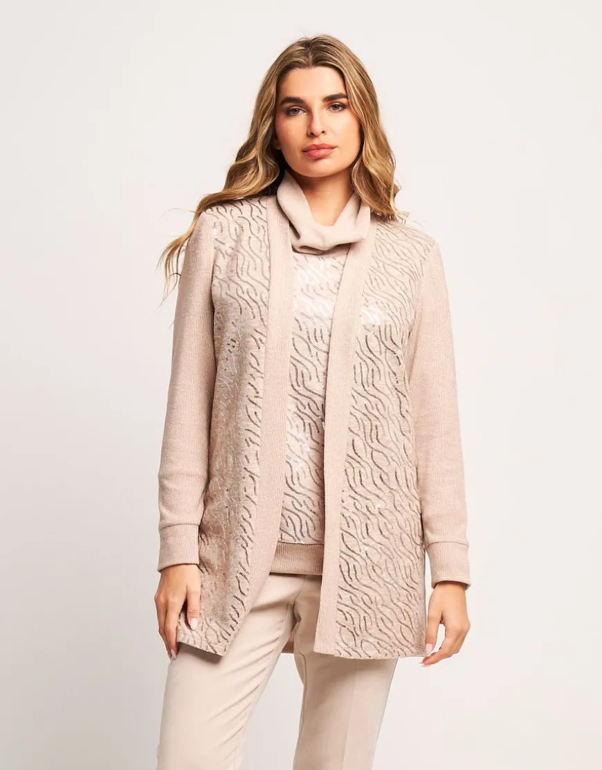 Cardigan in maglia con paillettes