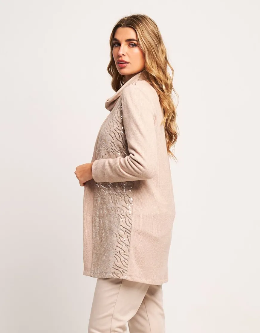 Cardigan in maglia con paillettes