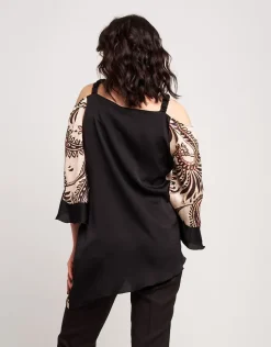 Casacca asimmetrica con volants
