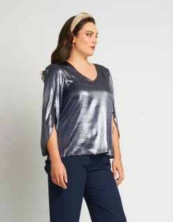 Casacca blu laminata