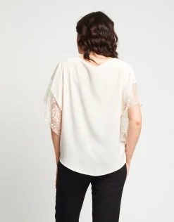 Casacca con alette e spalle in pizzo