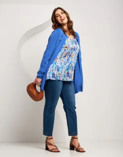 Casacca fantasia bluette