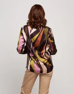 Casacca fantasia con scollo a V