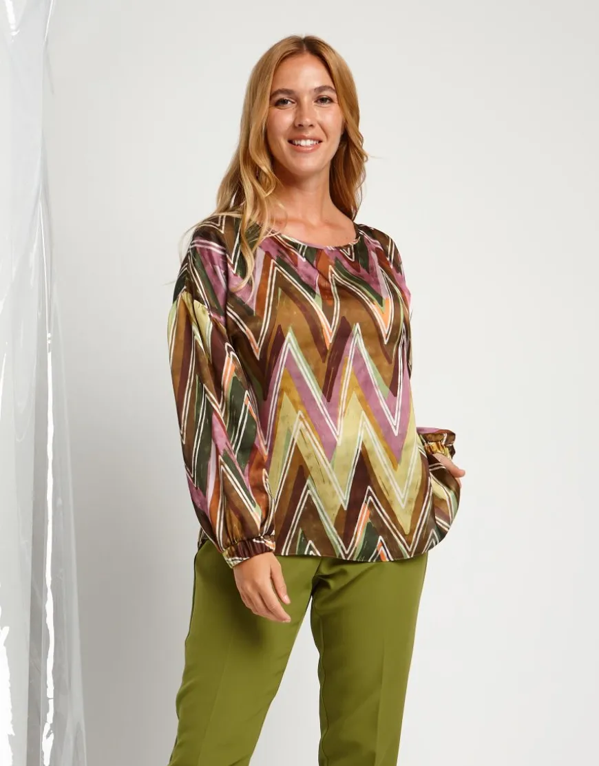 Casacca fantasia zig zag