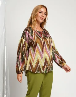 Casacca fantasia zig zag