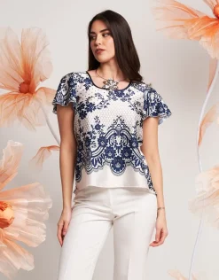Casacca in fantasia pizzo