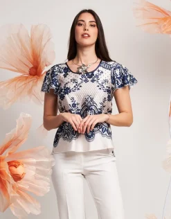 Casacca in fantasia pizzo