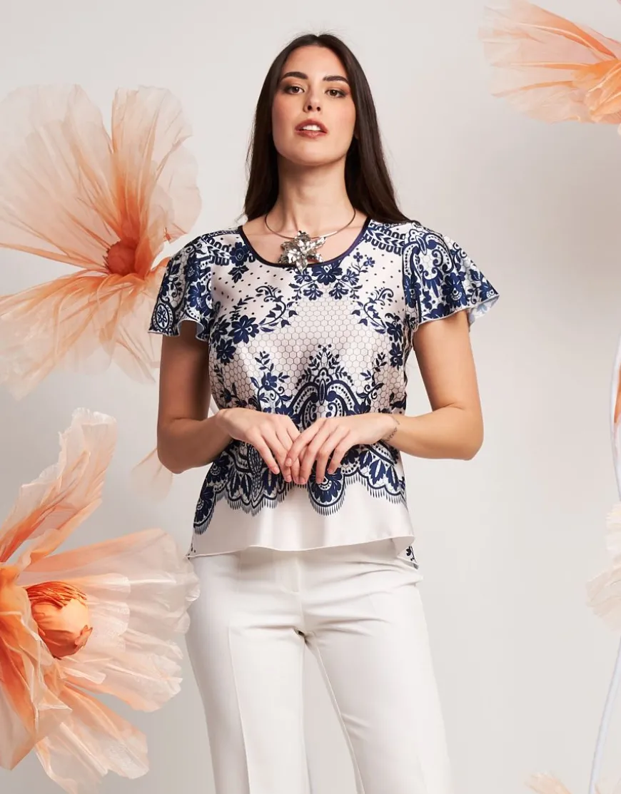 Casacca in fantasia pizzo