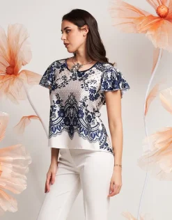 Casacca in fantasia pizzo