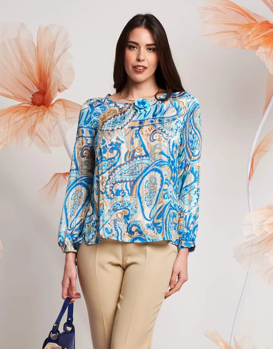 Casacca in georgette filo oro