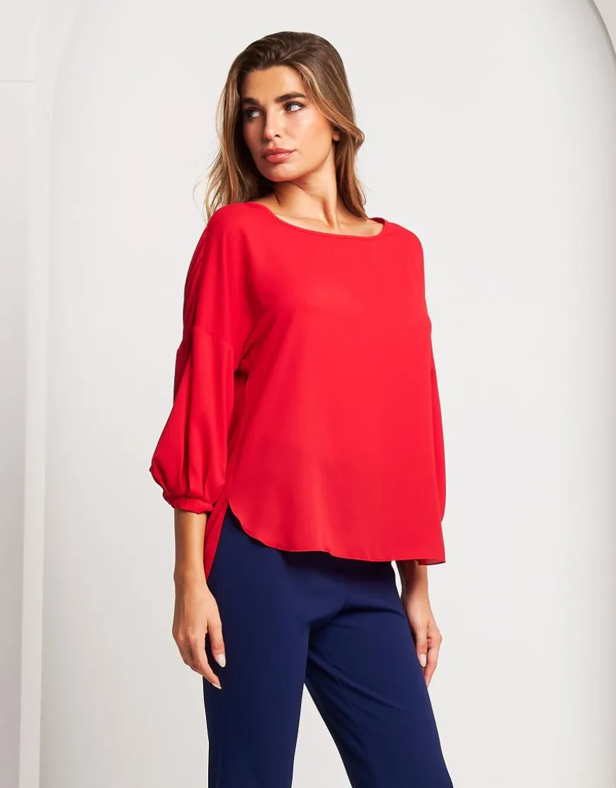 Casacca in georgette rossa