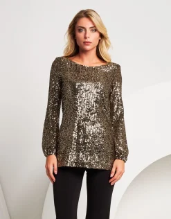Casacca in paillettes oro