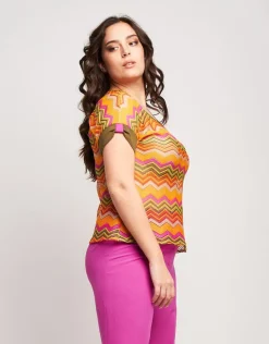 Casacca in rete multicolor