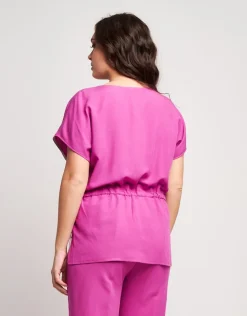 Casacca in viscosa con coulisse