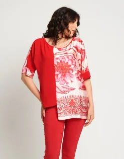 Casacca in viscosa con maniche a kimono