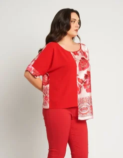 Casacca in viscosa con maniche a kimono
