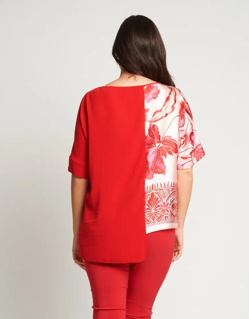 Casacca in viscosa con maniche a kimono