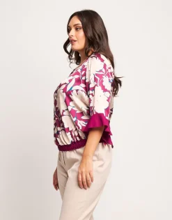 Casacca raso fantasia iris