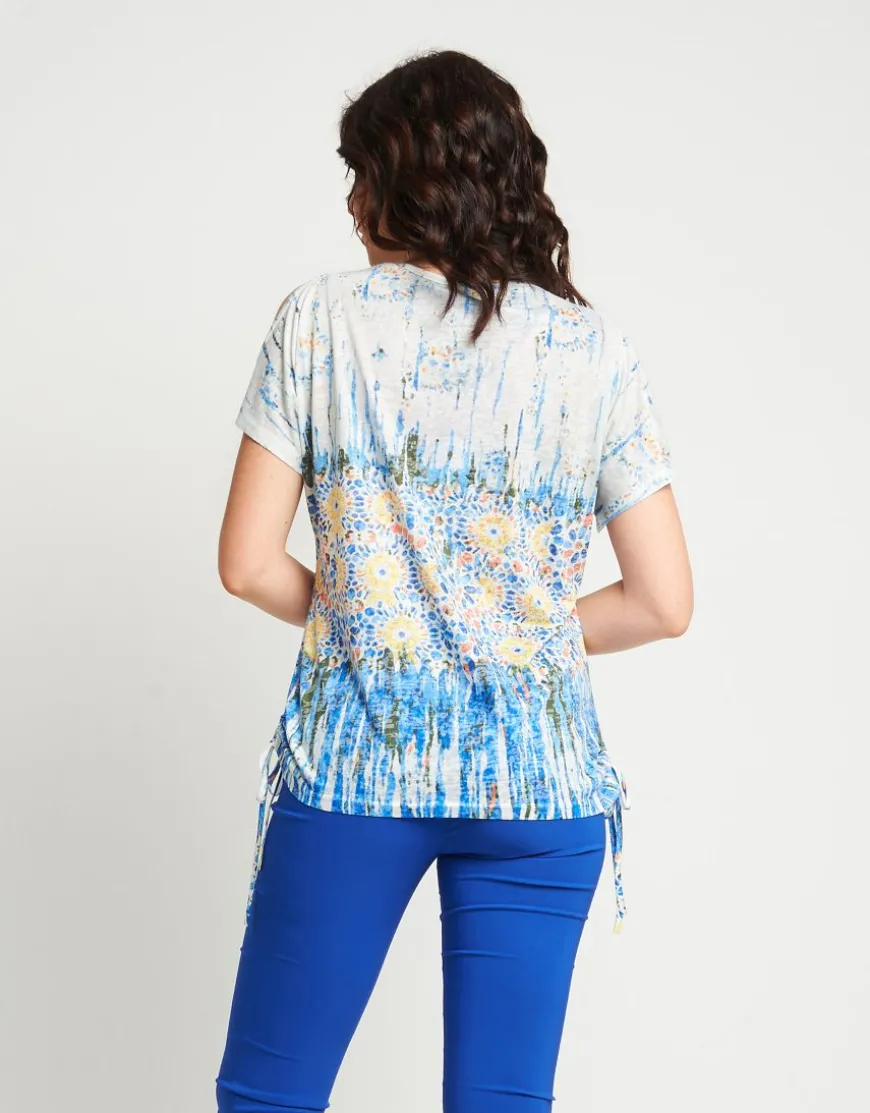 Casacca stampata con oblo e coulisse