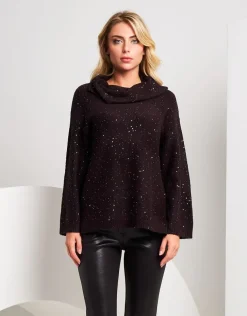 Dolcevita con filato in paillettes